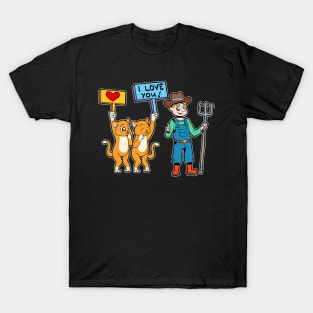 Cats love the farmer T-Shirt